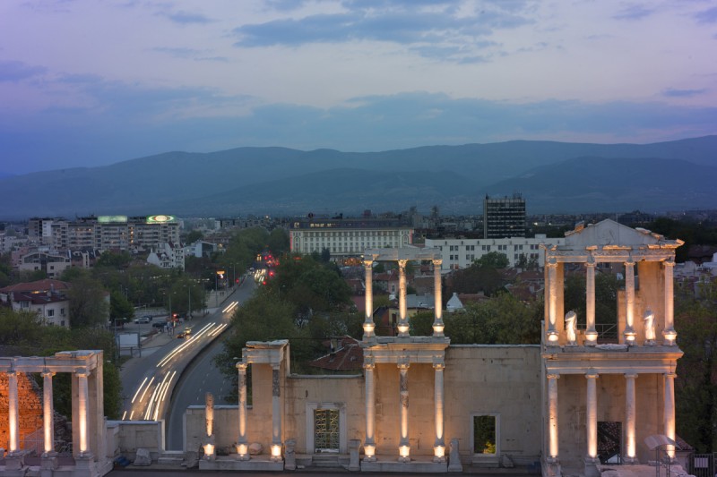 Развалины древнеримского театра в Пловдиве 
