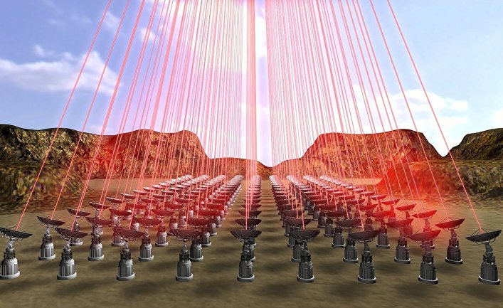 Лазеры наземного базирования, предназначенные для придания инерции космическому аппарату - © REUTERS, Breakthrough Initiatives/Handout via Reuters